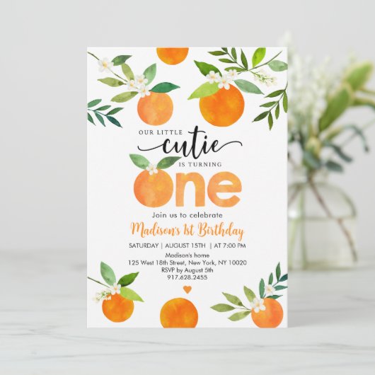 リトルかわいこちゃんグリーンフローラファースト誕生日 招待状 (スタンド正面)