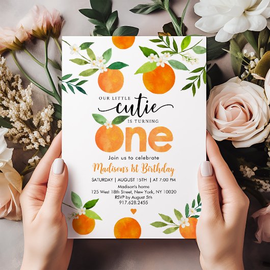 リトルかわいこちゃんグリーンフローラファースト誕生日 招待状