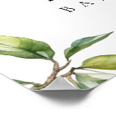 リトルかわいこちゃんグリーンリーオレンジベイビーシャワーウェルカム ポスター (角)