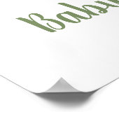 リトルかわいこちゃんグリーンリーベビーシャワーウェルカム ポスター (角)