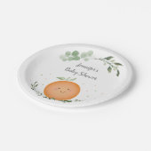 リトルかわいこちゃんグリーンリーベビーシャワー ペーパープレート (アングル)