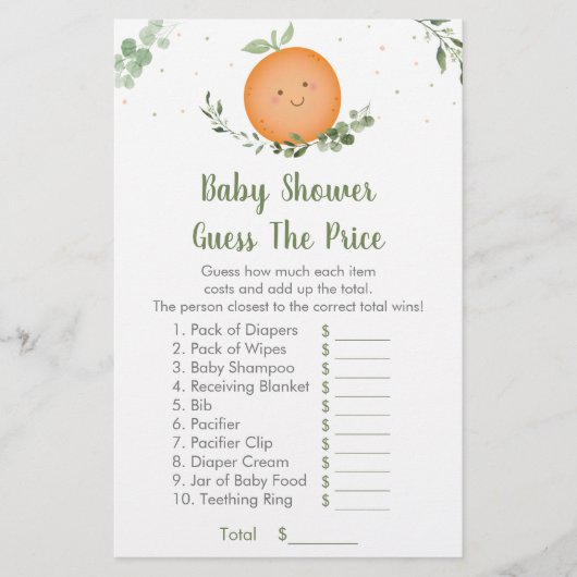 リトルかわいこちゃんグリーン推測の価格ベビーゲーム (正面)