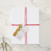 リトルかわいこちゃんシトラスオレンジクレメンチンベビーシャワー ギフトタグ (より糸付き)