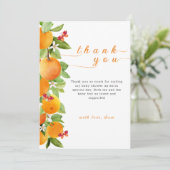 リトルかわいこちゃんシトラスオレンジクレメンチンベビーシャワー サンキューカード (スタンド正面)