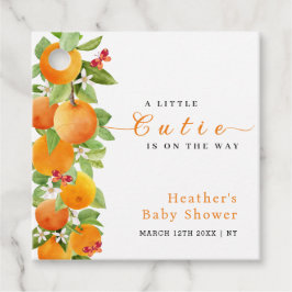 リトルかわいこちゃんシトラスオレンジクレメンチンベビーシャワー フェイバータグ