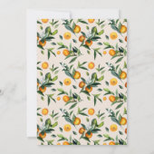 リトルかわいこちゃんシトラスオレンジニュートラルベビーシャワー 招待状 (裏面)