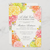 リトルかわいこちゃんシトラスフローラオレンジバースデーパーティー 招待状 (正面/裏面)