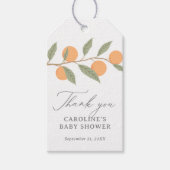 リトルかわいこちゃんシトラスベビーシャワーメッセージカード ギフトタグ (正面)