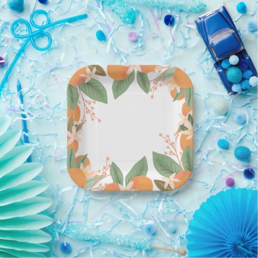 リトルかわいこちゃんシトラスベビーシャワー紙プレート ペーパープレート (パーティー)