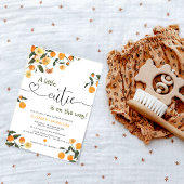 リトルかわいこちゃんシトラスボタニカルオレンジベビーシャワー 招待状