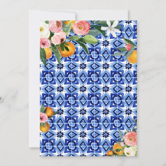 リトルかわいこちゃんシトラスボタニカルオレンジベビーシャワー 招待状 (裏面)