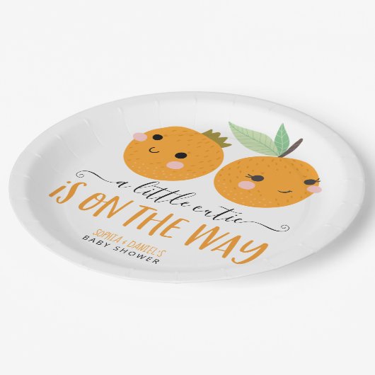 リトルかわいこちゃんシトラスモダンジェンダーリビール ペーパープレート (アングル)