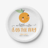 リトルかわいこちゃんシトラスモダンベビーシャワー ペーパープレート (正面)