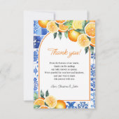 リトルかわいこちゃんシトラス男女兼用ベビーシャワー サンキューカード (正面)