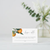 リトルかわいこちゃんシトラス赤ちゃんシャワーおむつラッフルカード プレイスカード (スタンド正面)