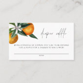 リトルかわいこちゃんシトラス赤ちゃんシャワーおむつラッフルカード プレイスカード (正面)