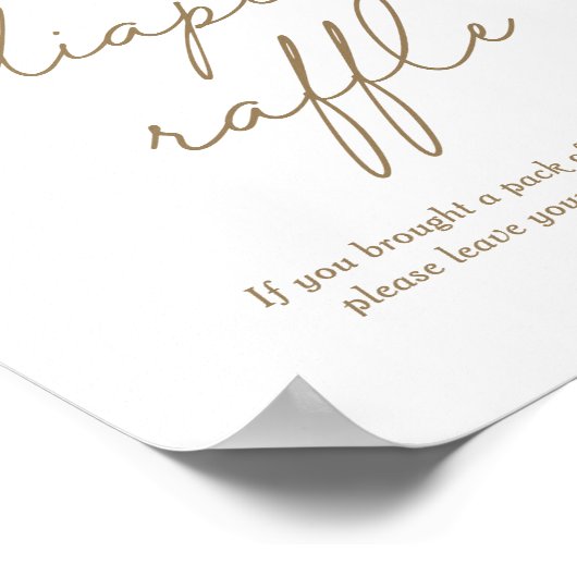 リトルかわいこちゃんシトラス赤ちゃんシャワーおむつラッフルサイン ポスター (角)