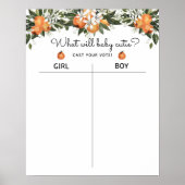 リトルかわいこちゃんジェンダーが投票サインを明らかにする ポスター (正面)