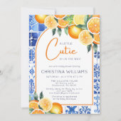 リトルかわいこちゃんジェンダーニュートラル赤ちゃんシャワー 招待状 (正面)