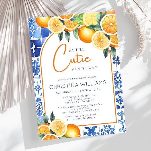 リトルかわいこちゃんジェンダーニュートラル赤ちゃんシャワー 招待状