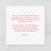 リトルかわいこちゃんストロベリーベビーシャワー エンクロージャーカード (裏面)