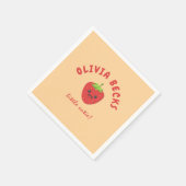 リトルかわいこちゃんストロベリーベビーシャワー スタンダードカクテルナプキン (角)