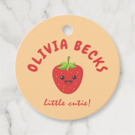 リトルかわいこちゃんストロベリーベビーシャワー フェイバータグ