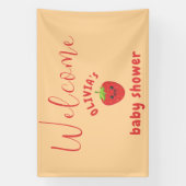 リトルかわいこちゃんストロベリーベビーシャワー 横断幕 (縦)