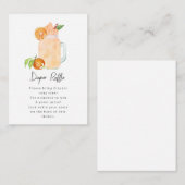 リトルかわいこちゃんスムージー赤ちゃんシャワーおむつラッフル エンクロージャーカード (正面/裏面)