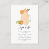 リトルかわいこちゃんスムージー赤ちゃんシャワーおむつラッフル エンクロージャーカード (正面)