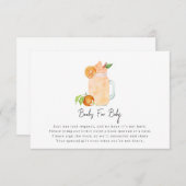 リトルかわいこちゃんスムージー赤ちゃんシャワーブックリクエスト エンクロージャーカード (正面/裏面)