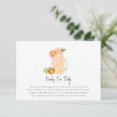 リトルかわいこちゃんスムージー赤ちゃんシャワーブックリクエスト エンクロージャーカード (スタンド正面)