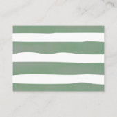 リトルかわいこちゃんセージ緑おむつラッフルベビーシャワー エンクロージャーカード (裏面)