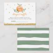 リトルかわいこちゃんセージ緑おむつラッフルベビーシャワー エンクロージャーカード (正面/裏面)