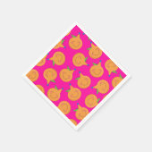 リトルかわいこちゃんタンジェリンバースデーパーティナプキンス スタンダードカクテルナプキン (角)