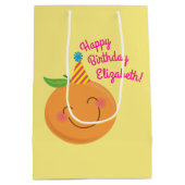 リトルかわいこちゃんタンジェリンバースデーパーティー ミディアムペーパーバッグ (裏面)