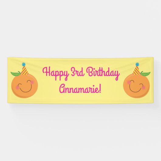 リトルかわいこちゃんタンジェリンバースデーパーティー 横断幕 (横)