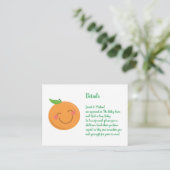 リトルかわいこちゃんタンジェリンベビーシャワー男女兼用 エンクロージャーカード (スタンド正面)