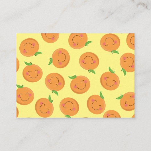 リトルかわいこちゃんタンジェリンベビーシャワー男女兼用 エンクロージャーカード (裏面)