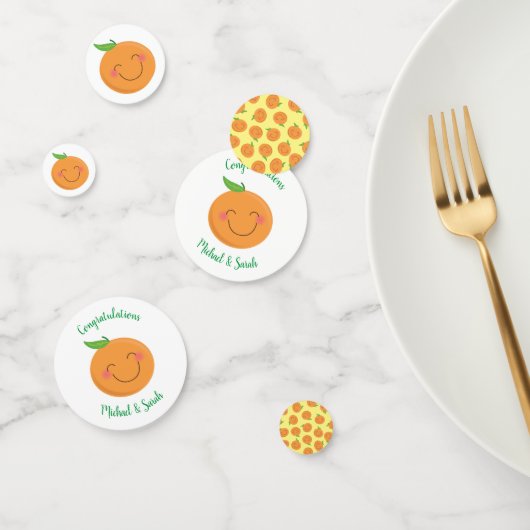 リトルかわいこちゃんタンジェリンベビーシャワー男女兼用 コンフェッティ (グループ)