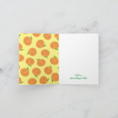 リトルかわいこちゃんタンジェリンベビーシャワー男女兼用 サンキューカード (内部)