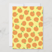 リトルかわいこちゃんタンジェリンベビーシャワー男女兼用 招待状 (裏面)