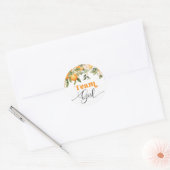 リトルかわいこちゃんチームの女の子の性別を明かす ラウンドシール (封筒)