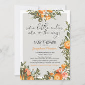 リトルかわいこちゃんツインズまたはマルチプルベビーシャワー 招待状 (正面)