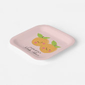 リトルかわいこちゃんツインズベビーシャワー ペーパープレート (傾斜あり)