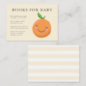 リトルかわいこちゃんテーマイエローベビーシャワー予約リクエスト エンクロージャーカード (正面/裏面)