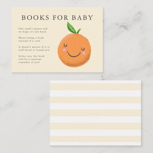 リトルかわいこちゃんテーマイエローベビーシャワー予約リクエスト エンクロージャーカード (正面/裏面)