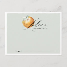 リトルかわいこちゃんテーマベビーシャワーアドバイスカード ポストカード