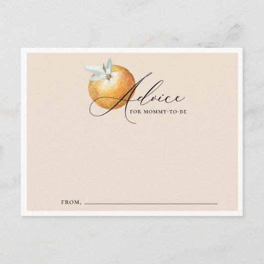 リトルかわいこちゃんテーマベビーシャワーアドバイスカード ポストカード (正面)