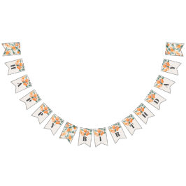 リトルかわいこちゃんハッピーバースデーバナーオレンジ誕生日 バンティングフラッグ